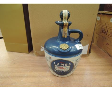 A Lambs Navy Rum in ceramic decanter, 750ml