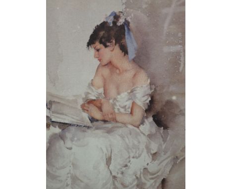 A Limited Edition print after William Russell Flint, Celia reading, 12in x 9in