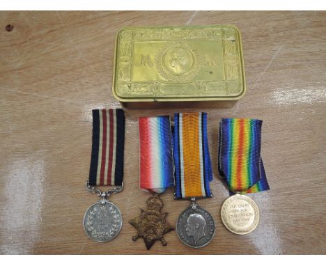 A World War I medal group to 6613 Pte J Baxter, 2/Suff. R. - 7/Suff.R. Military medal, 1914 Star, War medal, Victory medal pl