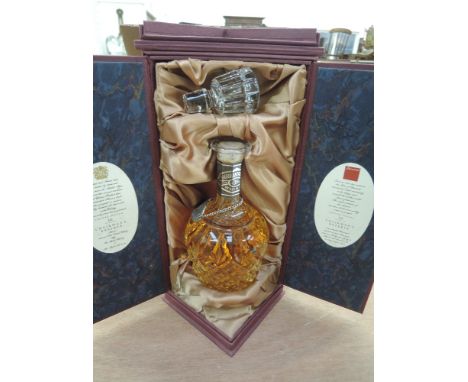A bottle of Chivas Regal 30 year old Chairman Reserve in Baccarat glass decanter with presentation box
