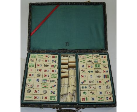 Vintage Mah Jong "Chinese Game Of The Four Winds." Boxed and complete with playing instructions.