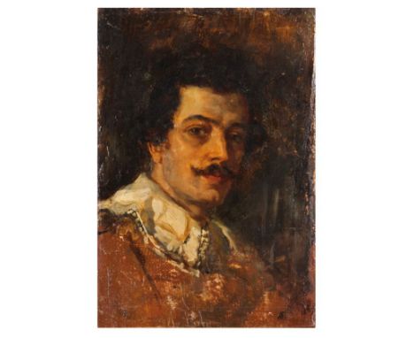 Portuguese school, 19th / 20th centuryPortrait of a gentleman Oil on board18x12,5 cm