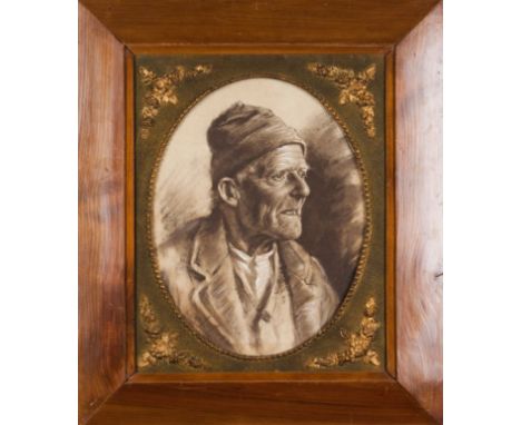 Rei D. Carlos (1863-1908)A portrait of an elderCharcoal on paper Signed and dated 190053,5x42,5 cm