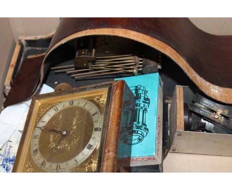 LOT OF COLLECTABLES
including mother of pearl opera glasses with original case, miniature microscope, Pentacon lens, mantel c