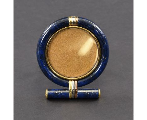 ZierrahmenLes Must de Cartier, ParisD. 7,5 cmMetall, vergoldet, Emailledekor, bez. LESMUST de CARTIER Paris Swiss Made Nr. 85