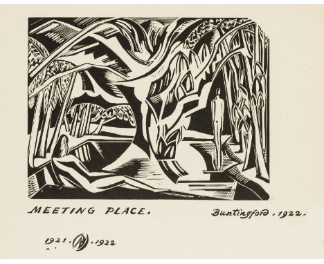 Nash (Paul) Places: 7 Prints reproduced from Woodblocks, designed and engraved by Paul Nash with illustrations in prose, numb