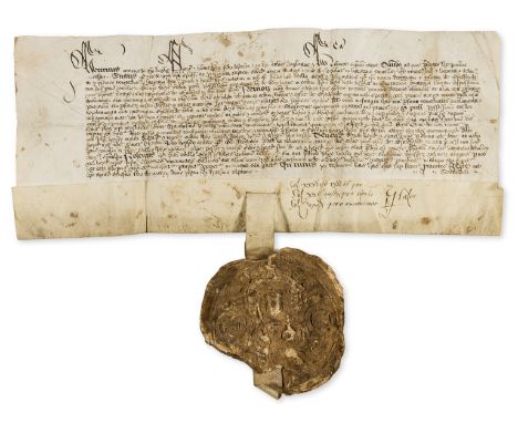 Henry VIII (King of England and Ireland, 1491-1547) Licence to William Beryff and John Molton to alienate the rectory and adv