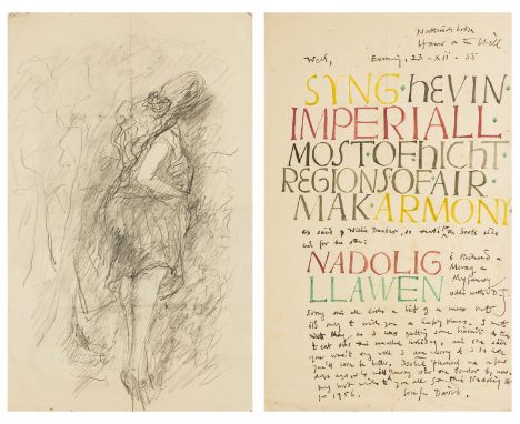 Jones (David [pseud. Dai Greatcoat], painter and poet, 1895-1974) 14 Autograph Letters signed (13 to Morag and 1 to Richard),