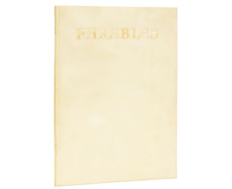 Calligraphic manuscript.- [Bible, New Testament]. Parables, calligraphic manuscript on vellum, 10pp., 2 large initials and 6 