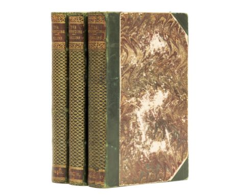 Collins (Wilkie) The Moonstone, 3 vol., first edition, with vol. 1 pp. 10 &amp; 11 transposed, vol. 2 with "treachesrouly" on