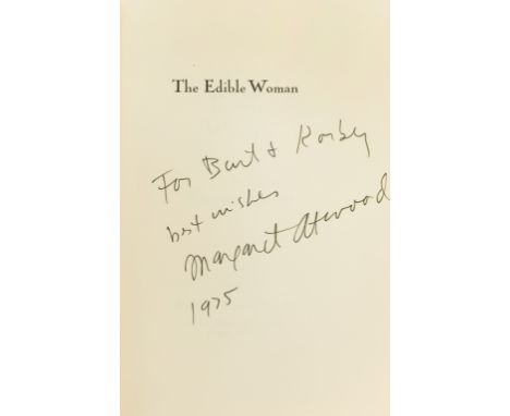 Atwood (Magaret) The Edible Woman, first American edition, signed presentation inscription from the author to half-title, ori