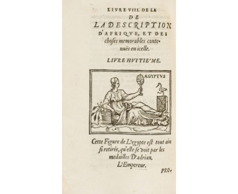 Africa.- Leo Africanus (Johannes) Historiale Description de l'Afrique, tierce partie du monde, collation : *, **8, A-Zz8, a-e