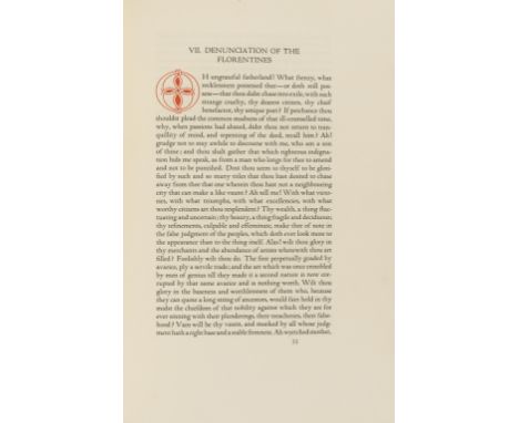 Rogers (Bruce).- Boccaccio (Giovanni) Life of Dante, translated by Philip Henry Wicksteed, one of 265 copies designed by Bruc