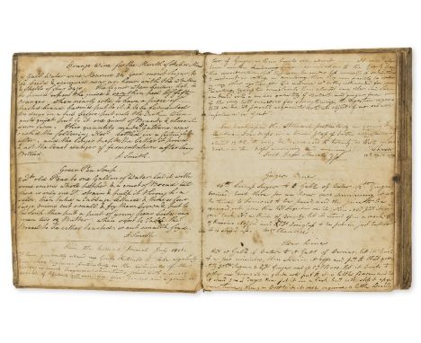 Cookery.- H. (E.) [Collection of recipes], manuscript, 104pp. excluding blanks, in a variety of hands, browned, numerous ink 