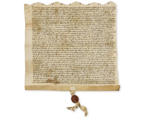 Isle of Sheppey, Leysdown.- Charter, John Grosman of Pluckley, Theobald Frend, Thomas Fright  "de Hothfelde" and William Wolt