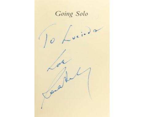 Dahl (Roald) Going Solo, first edition, signed presentation inscription from the author 'To Lucinda' to front free endpaper, 