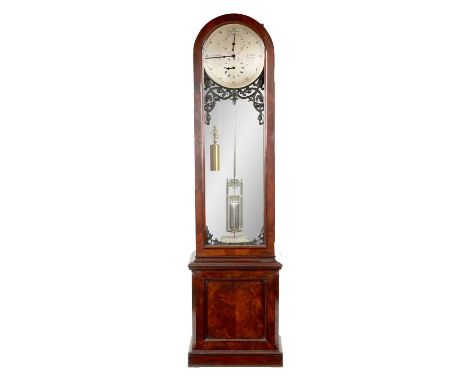 J. SEWILL, LIVERPOOL, MAKER TO THE ADMIRALTY. A FINE QUALITY MID 19TH CENTURY REGULATOR LONGCASE CLOCK the figured Mahogany c