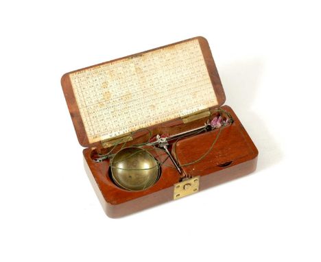 A LATE GEORGIAN PORTABLE DIAMOND SCALE BY W. & T. AVERY, BIRMINGHAM a good quality complete set with figured mahogany box wit