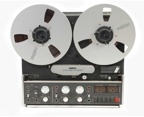 A VINTAGE B77 MKII REEL TO REEL STEREO TAPE RECORDER47cm highThis is in good working condition. When plugged in, the lights c