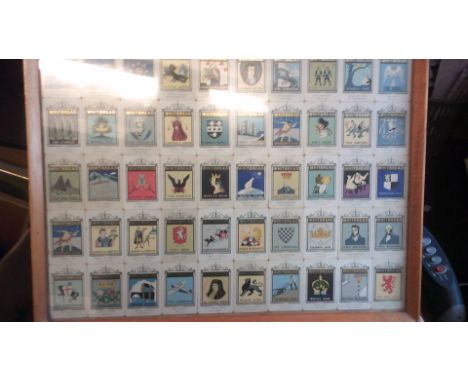 Vintage framed Whitbread pub cards - rare - beautiful condition.  17" x 21½" approx.
