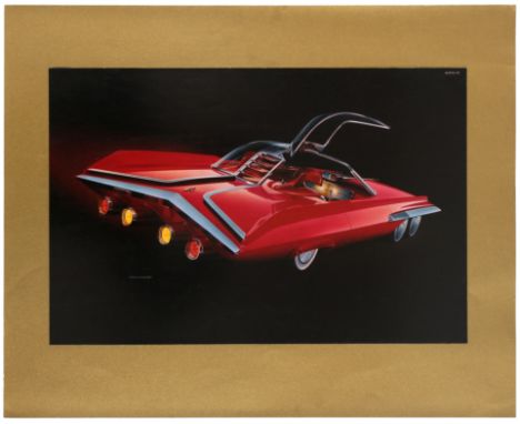 Original vintage advertising poster General Motors Concept Car Ford Seattle-Ite. This poster is part of a series of images of