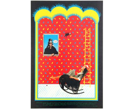 Original vintage music poster advertising a concert presented by Bill Graham headlined by Genesis and supported by Siegel - S