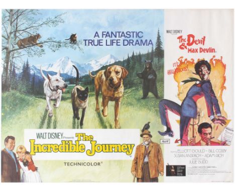 Original vintage film poster for The Incredible Journey and The Devil and Max Devlin - The Incredible Journey is  a 1963 live