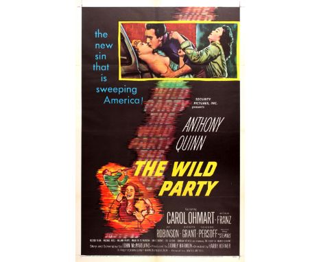 Original vintage movie poster for an American crime film The Wild Party "the new sin that is sweeping America!" directed by H