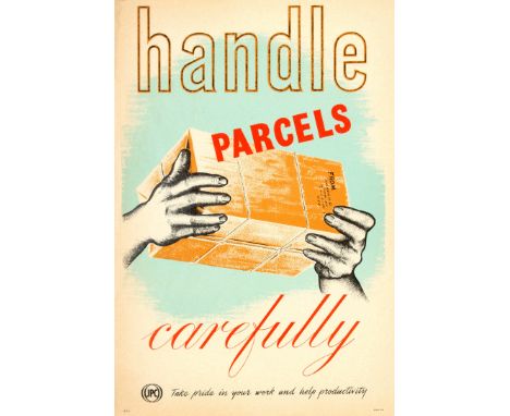 Original vintage poster published by the Post Office Joint Production Council JPC for internal use featuring an illustration 