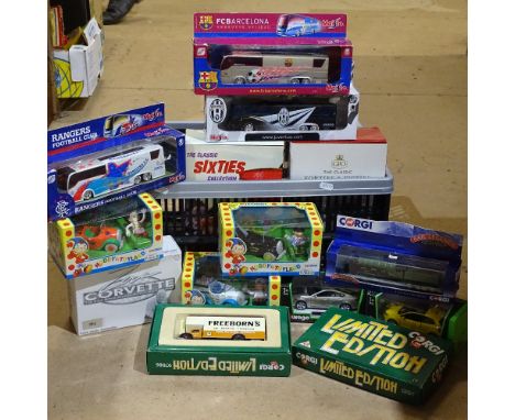 Boxed Corgi and Burago model cars etc 