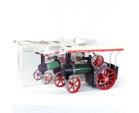 A boxed Mamod steam tractor 