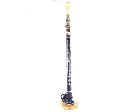 A clarinet converted to a table lamp, 78cm 