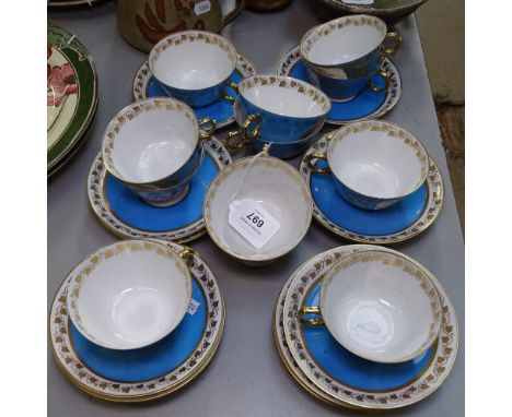 A set of 12 Sevres Chateau de Tuilleries porcelain cabinet cups and saucers 