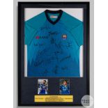 A blue Sri Lanka TCC World Twenty Champions 2014 cricket shirt