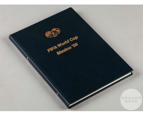 A limited edition FIFA World Cup Mexico 1986 official report, No.79 of 100 of the luxury edition, bound in aniline-dyed calk 
