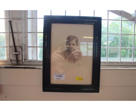 A pencil signed portrait 