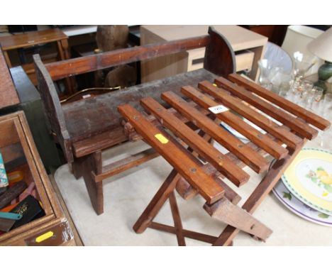 A folding stand; book trough etc