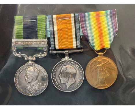 A WWI and later medal group of three consisting of a WWI pair named to 320857 PTE. R.J. RICHARDSON SUFF. R. together with an 