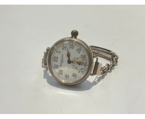 LIEUTENANT-COMMANDER EDWARD BROOKE D.S.O. &amp; BATTLE OF JUTLAND INTEREST: A circa WWI Birch &amp; Gaydon Ltd. wristwatch, t