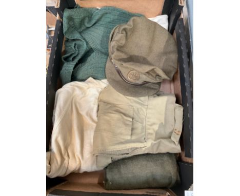 A FANY peaked ski cap together with Women's Land Army 1941 dated khaki drill shorts etc