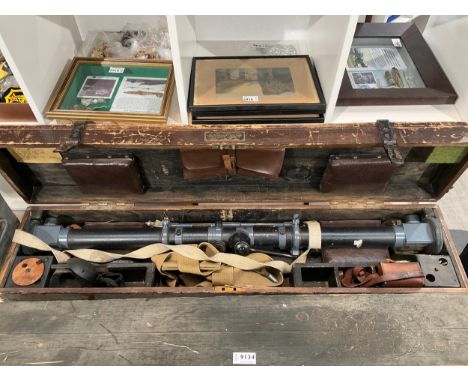 A British Army Rangefinder Type FT37, cased