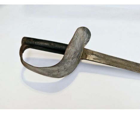 A late Victorian cavalry trooper's sword, thought to be an 1899 pattern, with non-matching scabbard