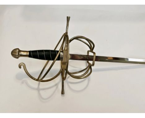 A reproduction reenactor's / display renaissance rapier with scabbard