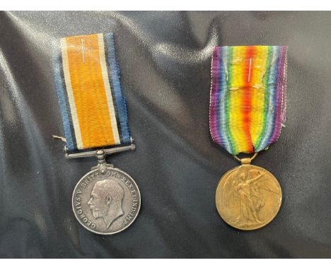 NORFOLK REGIMENT INTEREST: A pair of WWI medals named to 8586 SGT. W. HOWELL NORF. R., from St. Mark's, Norwich
