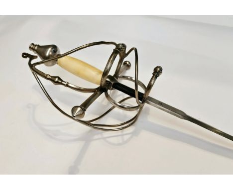 A reproduction reenactor's / display rapier with scabbard
