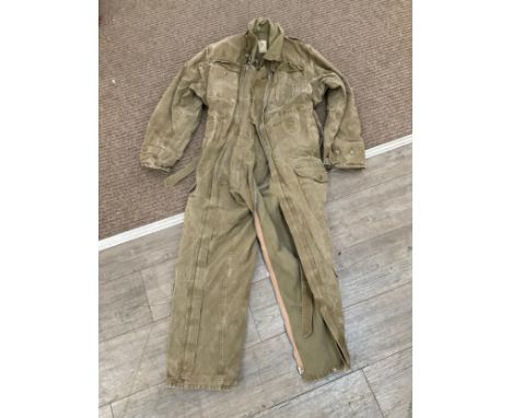 A 1950's British Army tank suit, dated 1952