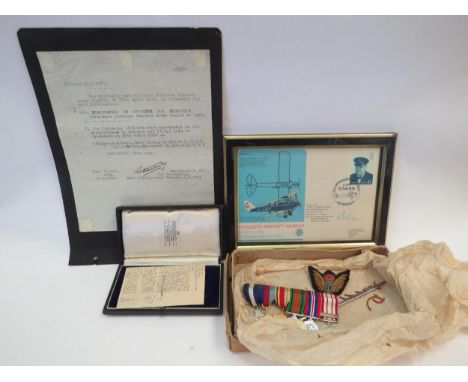 A collection of Royal Naval military ephemera relating to GEOFFREY D. NUTT DSC including photo album, miniature medal group, 