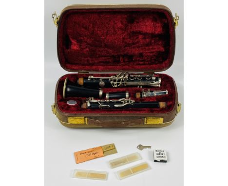 Clarinet by Marly of Paris in travel case. Estimate £20-40.