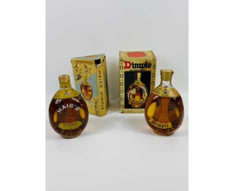 26 2/3fl oz Dimple Scotch whisky in original box; together with bottle of Haig's Dimple Scotch whisky in original box. Estima