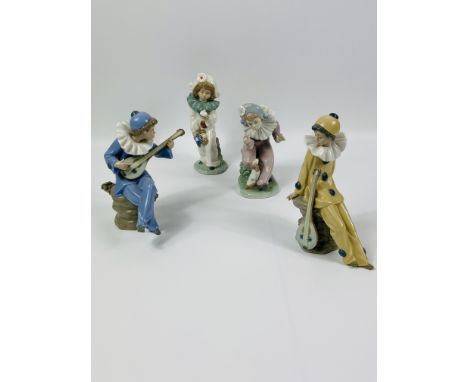 Four Nao figurines, tallest 20cm. Estimate: £15-30